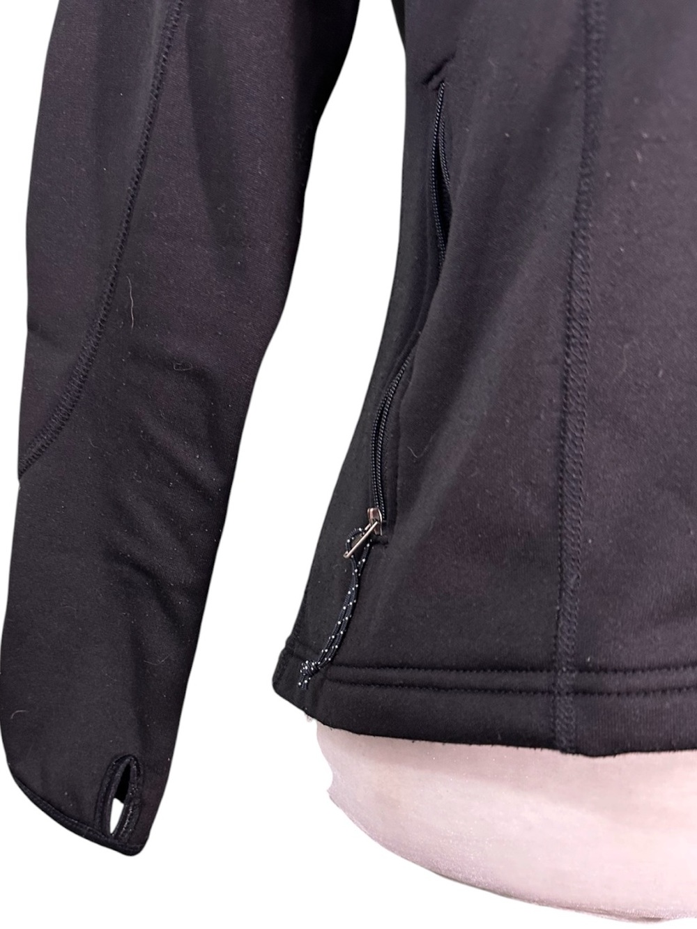 Mountain Hardwear Polartec Fleece Full Zip Jacket Black USA Size 8 - Picture 3 of 8